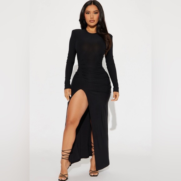 Fashion Nova Dresses & Skirts - Long Black Dress with slit NWOT Size Small